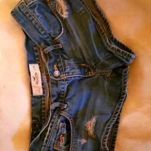Hollister junior blue jeans shorts